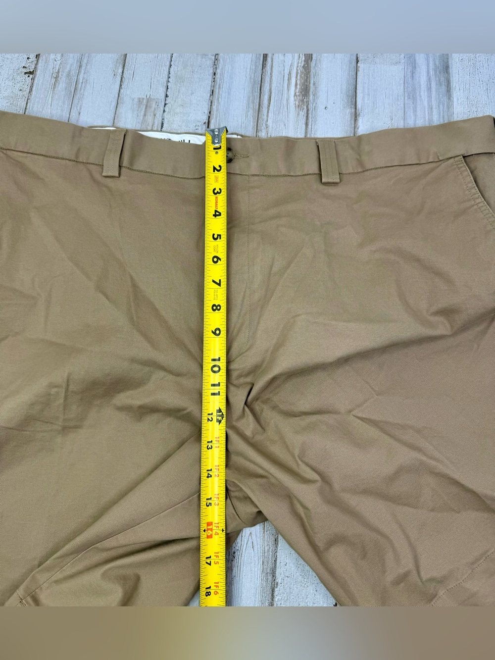 Oak Hill Shorts Mens 48 Khaki Stretch Chino Big & Tall Flat Front 10 Inseam NWT - Picture 9 of 12